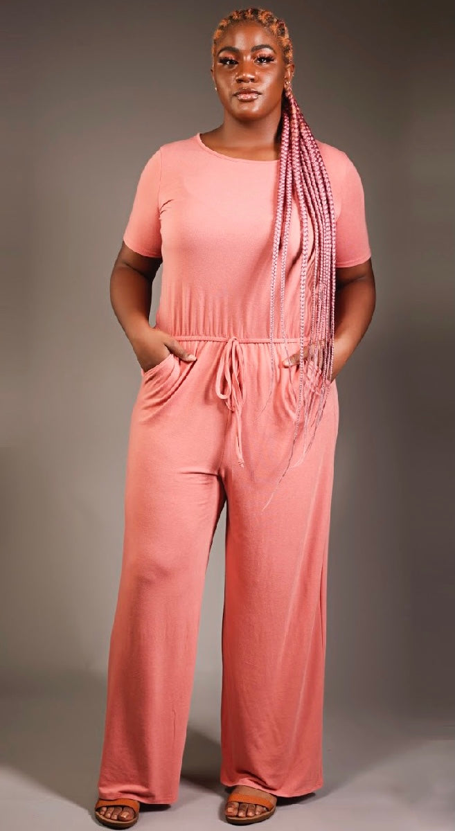 Ash Rose Kurvy Short Sleeve Jumpsuit