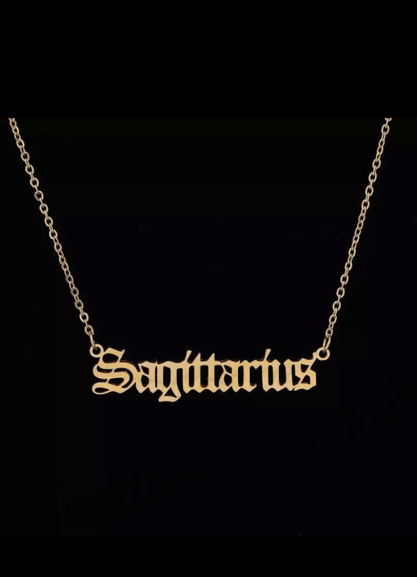 Gold-Plated Zodiac Sign Necklace