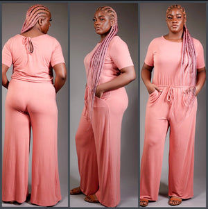 Ash Rose Kurvy Short Sleeve Jumpsuit